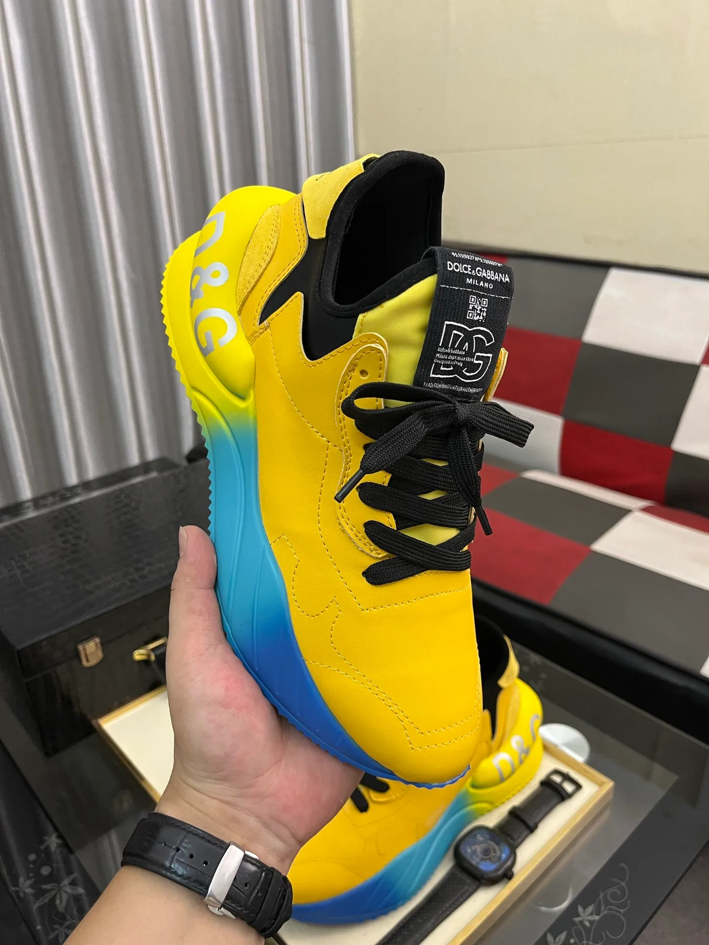 Men's shoes 💰540⌚️⌚️【DG～】Couple casual shoes 2025z cabinet simultaneous sale 🔶Size: 35-46#️⃣The upper is made of multi-material splicing ➕Mesh lining, comfortable and breathable, sole: original comfortable and wear-resistant outsole, ⚠️The real thing📱Photographed🎬The real thing is better📢📢📢